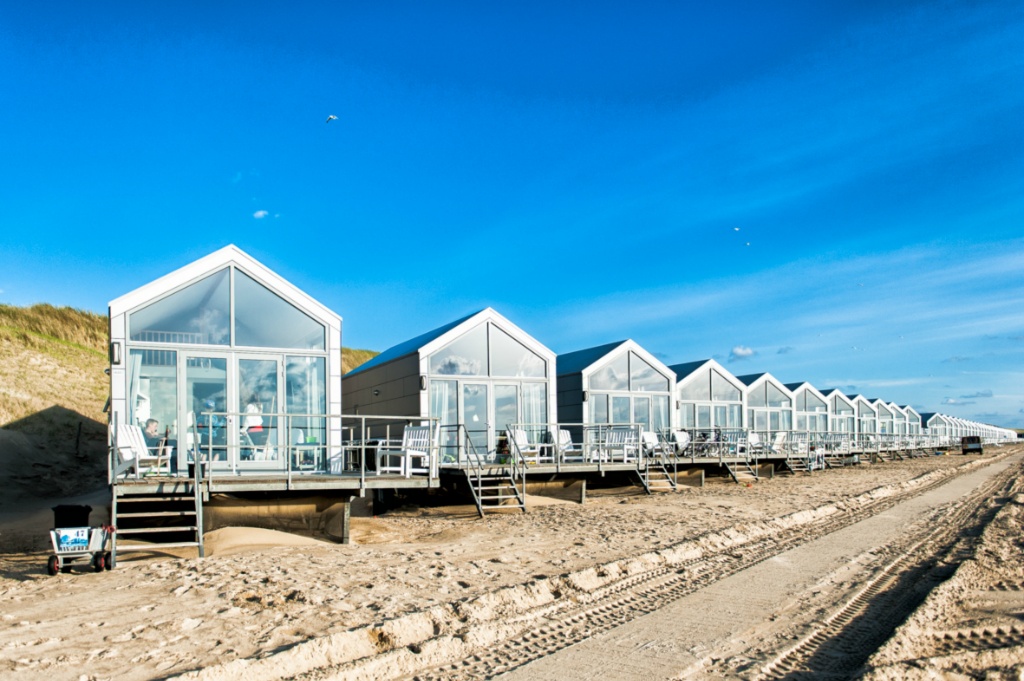 Strandhuisjes rijtje kl